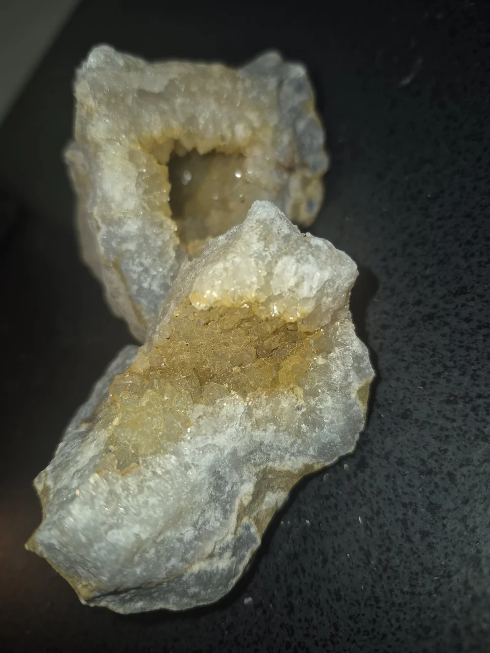 Raw Natural And Uncut Crystals And Fossils